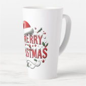 Prettig kerstfeest Sinterklaashoed Latte Mok (Rechterhoek)