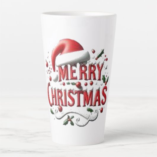 Prettig kerstfeest Sinterklaashoed Latte Mok (Voorkant)