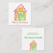 Prettig kerstfeest Sinterklaashuisje Informatiekaartje (Voorkant / Achterkant)