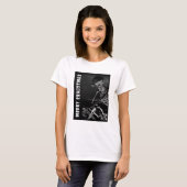 Prettig kerstfeest. Skelet met kerstmuts T-shirt (Voorkant volledig)