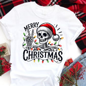 Prettig kerstfeest Skelet Vredesteken Tri-Blend Shirt