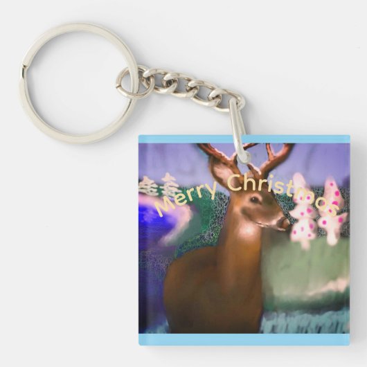 Prettig kerstfeest sleutelhanger (voorkant)