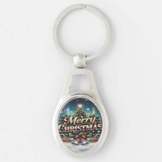 Prettig kerstfeest sleutelhanger (Voorkant)