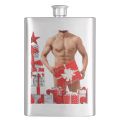 Prettig kerstfeest SlipperyJoe rood wit zilver ges Flacon (Voorkant)