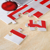 Prettig kerstfeest SlipperyJoe rood wit zilver ges Legpuzzel (Zijkant)