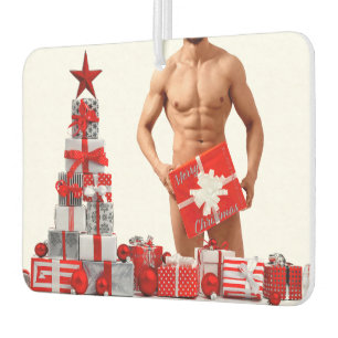 Prettig kerstfeest SlipperyJoe rood wit zilver ges Luchtverfrisser