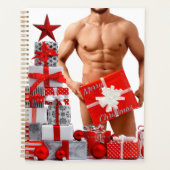 Prettig kerstfeest SlipperyJoe rood wit zilver ges Planner (Voorkant)