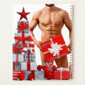 Prettig kerstfeest SlipperyJoe rood wit zilver ges Planner (Achterkant)