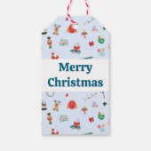 Prettig kerstfeest smaaklabel met leuke details cadeaulabel (Achterkant)