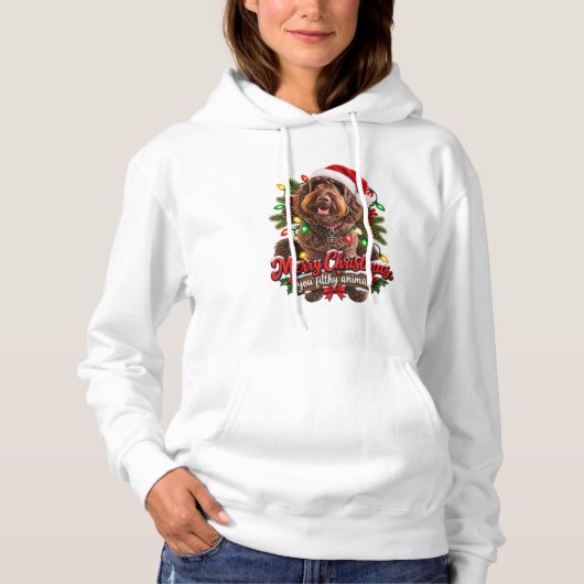 Prettig kerstfeest, smerig beest Hoodie (Voorkant)