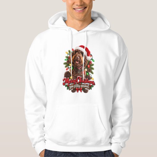 Prettig kerstfeest, smerig beest Hoodie (Voorkant)