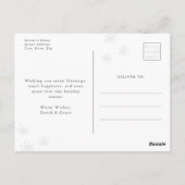 Prettig kerstfeest sneeuw ansichtkaart briefkaart (Achterkant)
