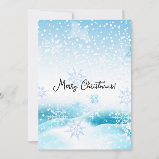 Prettig kerstfeest, sneeuw feestdagenkaart (Voorkant)