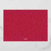 Prettig Kerstfeest Sneeuw Folie Feestdagenkaart (Achterkant)