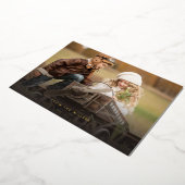 Prettig Kerstfeest Sneeuw Folie Feestdagenkaart (Gedraaid)