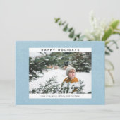 Prettig kerstfeest sneeuw & fotokaart (Staand voorkant)