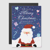 Prettig kerstfeest Sneeuw Mooie Kerstman Kerstkaar (Voorkant / Achterkant)