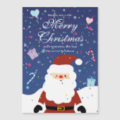 Prettig kerstfeest Sneeuw Mooie Kerstman Kerstkaar (Voorkant)