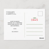 Prettig kerstfeest Sneeuwman Briefkaart (Achterkant)