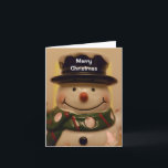 Prettig kerstfeest - Sneeuwman Kaart<br><div class="desc">Prettig kerstfeest - blanco binnenkant voor eigen gebruik of handgeschreven berichten</div>