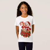 Prettig kerstfeest Sneeuwman T-shirt (Voorkant volledig)