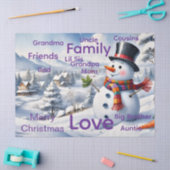 Prettig kerstfeest sneeuwman tissuepapier (Craft)