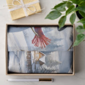 Prettig kerstfeest sneeuwman tissuepapier (Geschenk)