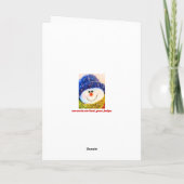 Prettig kerstfeest Sneeuwman Vakantie Kaart (Achterkant)