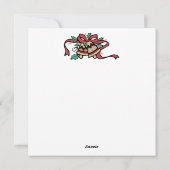 Prettig kerstfeest, sneeuwmannen viering feestdagenkaart (Achterkant)