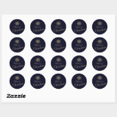 Prettig kerstfeest Sneeuwvlok Kerst viering Ronde Sticker (Vel)