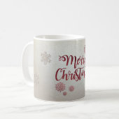 Prettig kerstfeest,Sneeuwvlokken Koffiemok (Voorkant links)