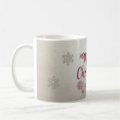 Prettig kerstfeest,Sneeuwvlokken Koffiemok (Links)