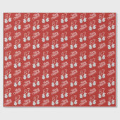 Prettig kerstfeest snoepstok 6-7 Meme patroon Cadeaupapier (Vlak)