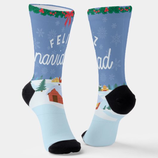 Prettig kerstfeest sokken (Gebogen)