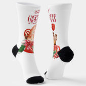 Prettig kerstfeest sokken (Gebogen)