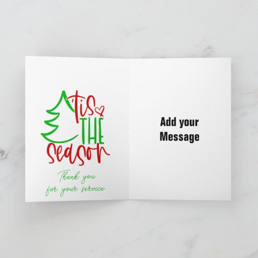 Prettig Kerstfeest Soldaat - Vouwbare Kerstkaart Kaart (Binnen)
