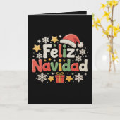 Prettig kerstfeest Spaans Mexicaans Prettig kerstf Kaart (Gele Bloem)