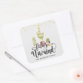 Prettig Kerstfeest | Spaanse Kerststicker Vierkante Sticker (Envelop)