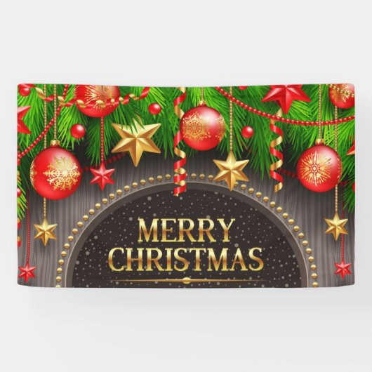 Prettig kerstfeest spandoek (Horizontaal)