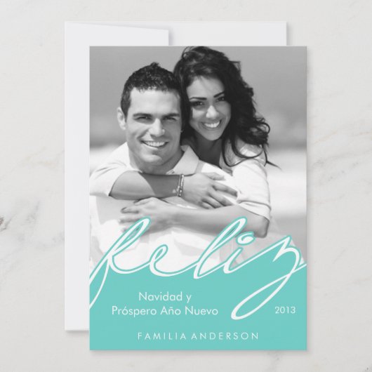 Prettig Kerstfeest Spanje Prettige Feestdagen {aqu Feestdagenkaart (Voorkant)