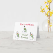 PRETTIG KERSTFEEST "SPECIALE DRIELINGEN KAART (Gele Bloem)