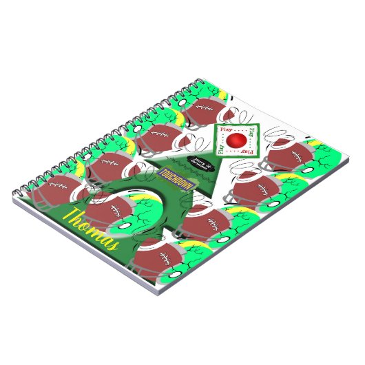 Prettig kerstfeest Spiraalboek Voetbal Notitieboek (Linkerzijde)