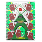 Prettig kerstfeest Spiraalboek Voetbal Notitieboek (Voorkant)