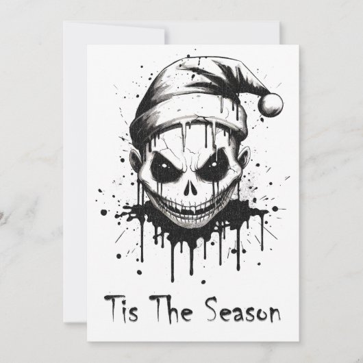 Prettig kerstfeest Spoky Gotische Horror Feestdagenkaart (Voorkant)