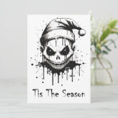 Prettig kerstfeest Spoky Gotische Horror Feestdagenkaart (Staand voorkant)