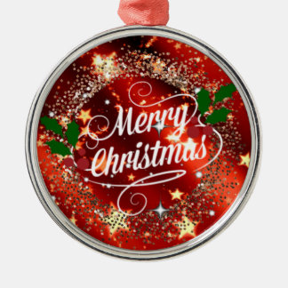 Prettig kerstfeest, sprankel en glinster metalen ornament