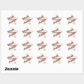 Prettig kerstfeest! ster sticker (Vel)