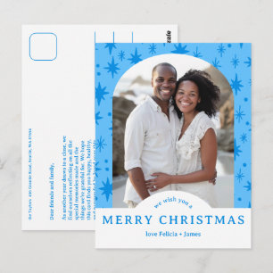 PRETTIG KERSTFEEST Sterren Holiday Aangepaste Boog Briefkaart