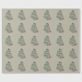 Prettig kerstfeest Stethoscoop CNA Medewerker Cadeaupapier (Vlak)