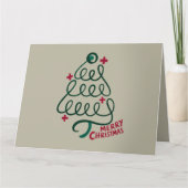 Prettig kerstfeest Stethoscoop CNA Medewerker Kaart (Voorkant)